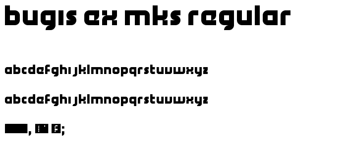 bugis ex mks Regular font